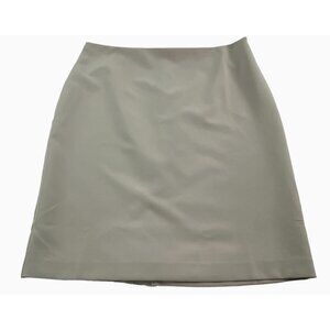 ADRIANNA PAPELL Women A Line Skirt Sz 12 Taupe Knee Length Office Casual 2-1